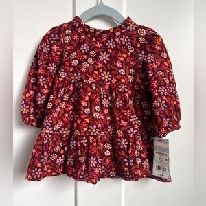 NWT, Cat & Jack Floral 2pc Set, Sz 6-9m